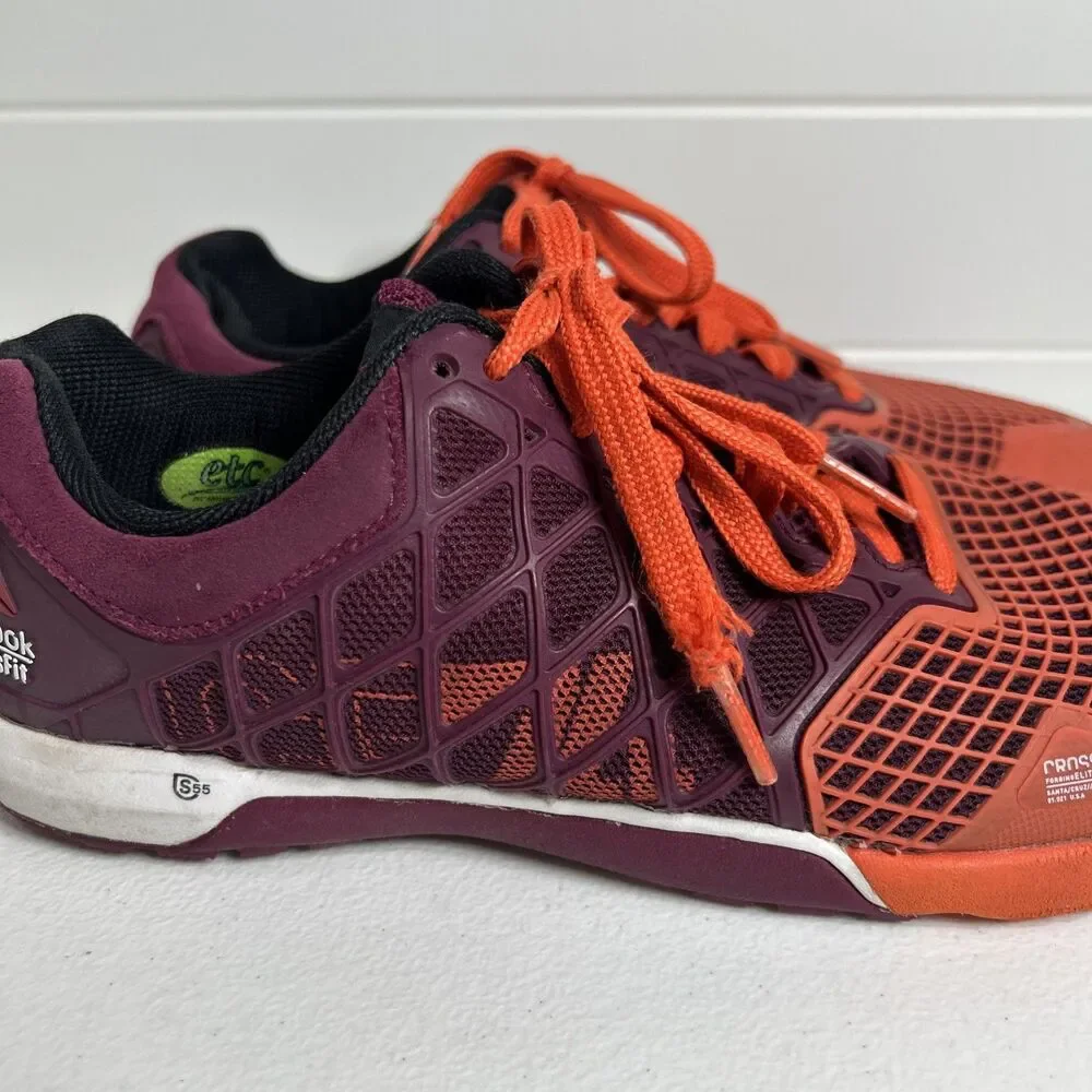Reebok Shoes Women’s Size 7.5 Orange Purple Crossfit Workout CF74 Sneaker